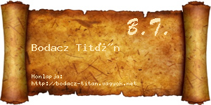 Bodacz Titán névjegykártya